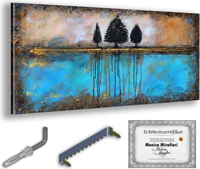 Produktbild von Monica Mirafiori I 100% HANDGEMALT I Gemälde "Wish" 140x70cm | Gemälde Handgemalt | Acrylgemälde | Sehr Großes Acrylbild I Moderne Kunst I Kunstbilder
