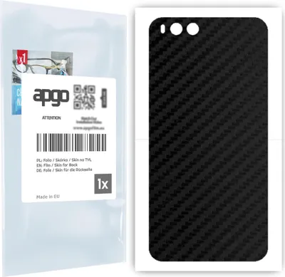 Produktbild von apgo Rückseite Schutzfolie für Xiaomi Mi Note 3 -  Hinten Schutzfolie Carbon, Rückseite Folie schützt vor Kratzern und Fingerabdrücken