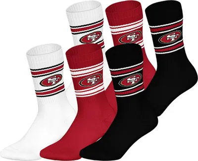 Produktbild von Huddle Uni Freizeitsocken San Francisco 49Ers Crew 6-Pack red-wht-blk - Größe 35-38