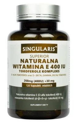 Obrázok produktu pre Prírodný komplex vitamínu E - Tokoferol 400 IU, 120 kapsúl.