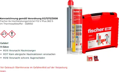 Produktbild von Fischer 558950, 6 Stück(e)