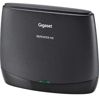 Produktbild von Gigaset Repeater HX, 1880 - 1900 MHz, 10 mW, 50 m, 300 m, 1,8 m, Schwarz