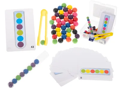 Obrázok produktu pre Náučná skladačka farebné montessori gule