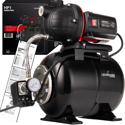 Zdjęcie produktu dla Pompa Hydrofor LEHMANN HP1 LGAHP-8050 ze zbiornikiem 19L 5200l/h, 800W, max. podnoszenie 43m, miedziany silnik