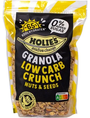 Produktbild von Holie's Granola Low Carb Crunch Nüsse & Samen, 350 g – Kohlenhydratarmes Müsli