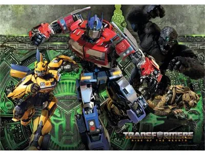 Produktbild von Fototapete Vlies FTDXL 1967 Transformers grün 4-tlg. 252 x 182 cm