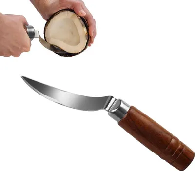 Produktbild von Kokosnussöffner aus Edelstahl, Messer, Schalenöffner, Obst-, Gemüse- und Fleischentferner, Küchenwerkzeug