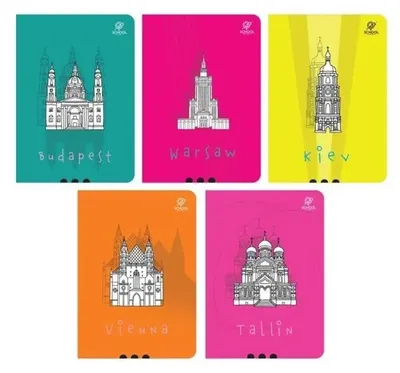 Image de Cahier A5/32K à carreaux Cities (10 pièces) - Elanders