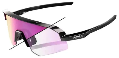 Produktbild von 100percent Slendale Sl Photochrome Sonnenbrille Schwarz Purple Flash Mirror Photochromic/CAT1-3 Schwarz Purple Flash Mirror Photochromic/CAT1-3