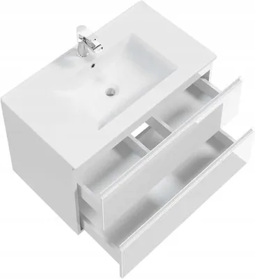Obrázok produktu pre DomoDomo kúpeľňová skrinka 60x50 cm biela s doskou - kúpeľňová skrinka Modus, moderná, so zásuvkami, na umývadlo
