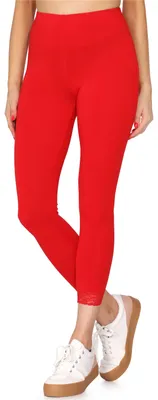 Image de Leggings 7/8 pour femme Merry Style avec dentelle MS10-342 (rouge, XL)