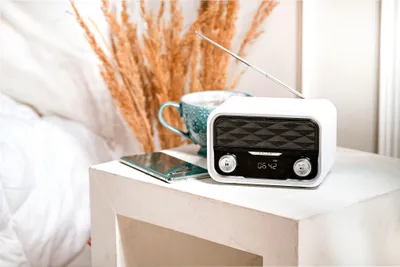 Produktbild von Adler Küchenradio Retro Bluetooth AD1185 Schwarz FM USB SD MP3 Akku