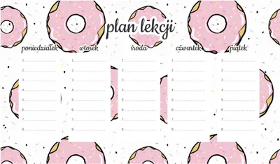 Immagine prodotto di Agenda magnetica per le lezioni di Pink Donuts 45 x 26 cm