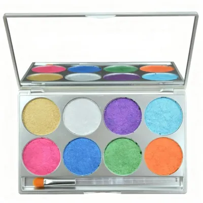 Productafbeelding van Mehron Paradise make-up, palet met 8 kleuren, glanzend