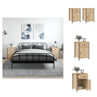 Obrázok produktu pre vidaXL Nočné stolíky 2 ks Sonoma dub 40x42x60 cm materiál na báze dreva - Nočné stolíky