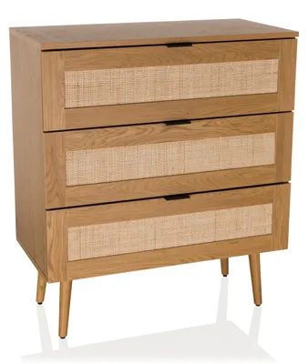 Produktbild von hjh LIVING Kommode mit 3 Schubladen BOHEO K Sideboard Schrank 90.0 x 80.0 x 40.0 cm