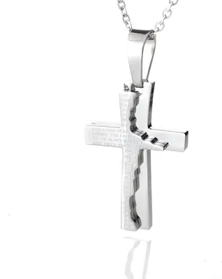 Produktbild von Karisma Edelstahl Kettenanhänger Kreuz Jesus "Our Lord" Uni Edestahlkette - 50.0 Zentimeter