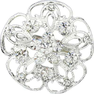 Produktbild von Breastpin Glänzende Anti-Rost-Frauen-Blumen-Herz-Strass-Brosche für Hochzeit-3