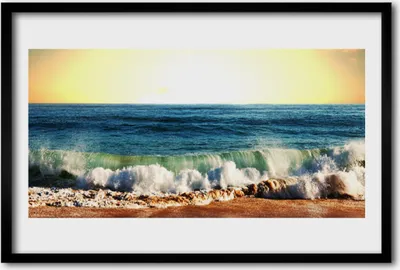 Produktbild von Bild 60x40 MDF-Rahmen Wandkunst Ocean Beach Landschaft