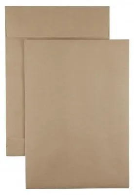 Produktbild von Kaenguruh C4 Faltentasche, Natron / Recycling braun 150g mit Haftklebung Abdeckstreifen, Stehboden + Faltenbreite 40 mm