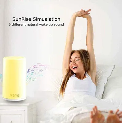 Image de Lampe de chevet intelligente avec réveil et 6 sons de la nature