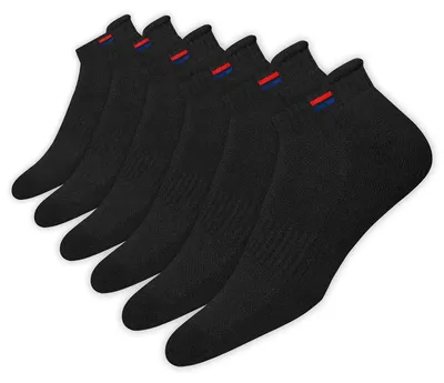 Obrázek produktu pro Ponožky pod boty, pánské/dámské, bavlněné, krátké, 6 párů, černé, velikost 38-42