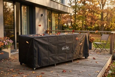 Produktbild von Jet-Line Abdeckplane schwarz "Winterqualität" 2.1x1.3x0.8 m für Gartenmöbel Schutzhülle extra stabil Gartenausstattung Garten Abdeckung