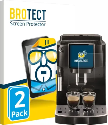 Produktbild von 2x Für DeLonghi Magnifica Start ECAM222.60 Schutzfolie BROTECT Displayschutz Display Schutz Folie Klar Transparent