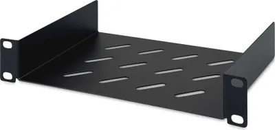 Produktbild von Digitus 254 mm (10") 1HE Fachboden, Regalboden, Stahl, Schwarz