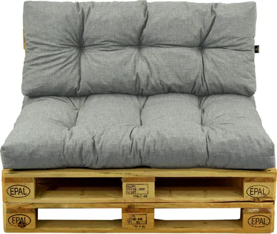 Produktbild von AMPO Palettenkissen Set Sitz + Rückenkissen Palettenpolster Auflage 120x80 cm