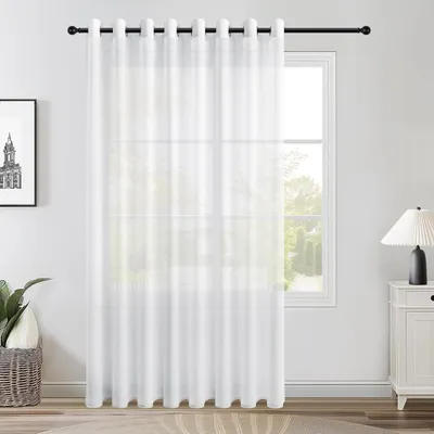 Produktbild von Voile Fertigvorhang Weiß Transparent 228 x 228 cm Polyester