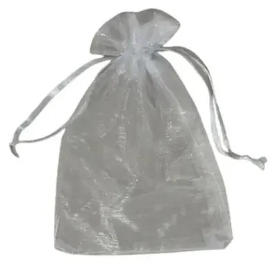 Produktbild von Silberne Organzasäckchen, 15x10 cm, 10 Stück - Penword