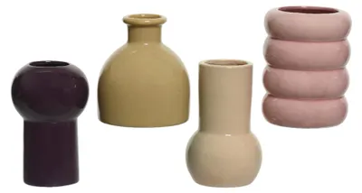 Immagine prodotto di Vaso decorativo per fiori in porcellana 8x8x12 cm
