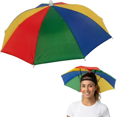 Obrázok produktu pre Dáždnikový klobúk, UV ochrana, dúhový dizajn, nastaviteľný, na rybolov
