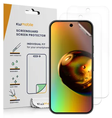 Produktbild von kwmobile 3x Displayschutzfolie kompatibel mit Google Pixel 9 Folie - klare Schutzfolien Set in transparent