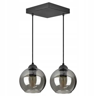 Obrázek produktu pro LUXOLAR Závěsné svítidlo 2 plameny černé, Led stropní svítidlo E27 60W - Závěsné svítidlo do obývacího pokoje, kuchyně