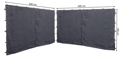 Immagine prodotto di Set di 2 pannelli laterali con cerniera per gazebo di 3x4 metri