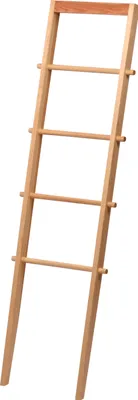 Produktbild von dobar Handtuchleiter mit 4 Sprossen, Handtuchhalter, Kleiderhalter zum Befestigen an der Wand, 42 x 4 x 142 cm, Kiefer