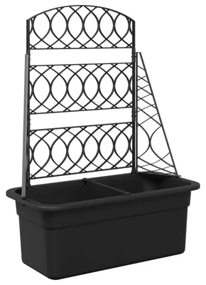 Produktbild von vidaXL Pflanzer-Spalier Anthrazit 58 x 29 x 78 cm PP