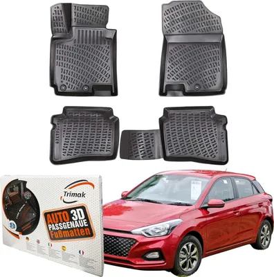 Produktbild von Trimak Autofußmatten kompatibel mit HYUNDAI i20 (2. Gen.) 2015-2020 Auto Allwetter Gummimatten