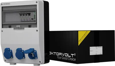 Productafbeelding van Stroomverdeelunit TD-S/FI 3x230V, type franz, met stroommeter MID, merk Doktorvolt, model 9894