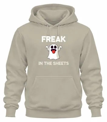 Obrázok produktu pre "Duch na Halloween" – zábavný darček, y mikina s kapucňou, motív: duch, farba: prírodná, veľkosť: XXL