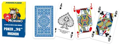 Produktbild von Modiano Poker Mignon Blau – Spielkarten für Rommé, Poker, Burraco und Canasta au