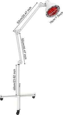 Image de Lumière chauffante infrarouge, puissance 275W, réglable sur 360°, BLANC