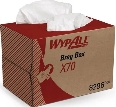 Produktbild von Wischtuch WypAll® X70 8296 L426xB282ca.mm weiß 1-lagig Box WYPALL