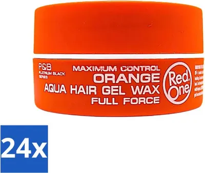 Image de Red One - Cire pour cheveux - Aqua Orange - Styling rafraîchissant - Pour une fixation forte & un fini brillant - 150 ml - Pack avantage - 24 pièces