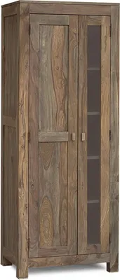 Produktbild von MASSIVMOEBEL24.DE Schrank Sheesham 70x45x180  grau geölt NATURE GREY #0125