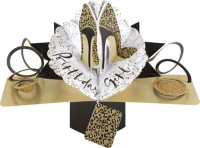Produktbild von Grußkarte PopUp "Birthday Girl" Leopard