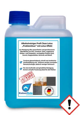 Produktbild von Alkoholreiniger Profi Clean Lotus mit Lotuseffekt / Abperleffekt Konzentrat 0,5L (500 ml) im Kanister