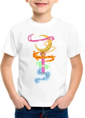 Produktbild von style3 Mondzepter Kinder T-Shirt sailor mondstab luna mars planet anime